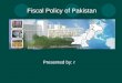 Fiscal Policy Pakistan