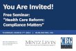 Invitation: Health Care Reform Seminar from CBG Benefits