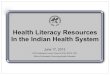 Ihs health literacy tools