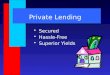 Private lending 5-15-11