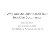 Tech net Why you shouldn't send sensitive emails