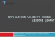 Application Security TRENDS – Lessons Learnt- Firosh Ummer