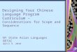 Chinese as a Foreign Language: Considerations for Scope and Sequence