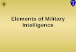 Military-Intelligence OCS Lecture