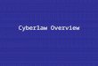 Cyberlaw overview presentation v2