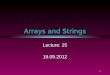 Lec 25 - arrays-strings