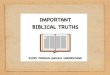 Important Biblical Truths