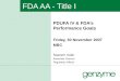 FDA AA - Title I PDUFA IV