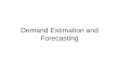 103 QM demand estimation and forecasting