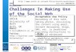 Challenges in Making Use of the Social Web
