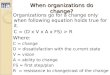 When organizations change