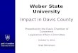 Weber State University Impact in Davis County