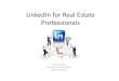 Linkedin Strategies for real estate professionals Webinar Feb 2012