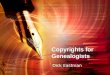 Copyrights for genealogists