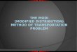 Modified Distribution Method of Transportation Ppt