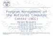 Program Management of SSA's Data Center OMB 300 Program