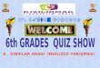 6th Grade English Quiz Show