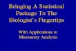 Bringing A Statistical Package To The Biologist's Fingertips