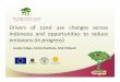 Drivers of land use changes and opportunities to reduc emissions in indonesia