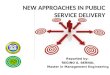 New Approaches in Public Service Delivery