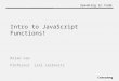 Week 5  java script functions