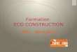 Formation eco construction