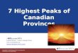7 Highest Peaks of Canadian Provinces