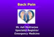 Back pain presentation
