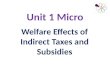 Welfare Effects of Taxes and Subsidies