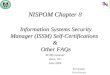 NISPOM Chapter 8 Information Systems Security Manager (ISSM 