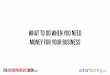 Money And Investment For Your Business - Adrian Fleming