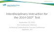 Interdisciplinary Instruction for 2014 GED Test Preparation