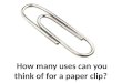 Critical Thinking in Psychology - paperclips and toasters