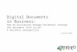 Digital Documents in Business