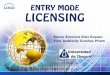 Licensing entry mode