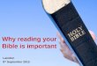 Why reading your bible is important