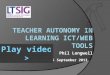 Teacher Autonomy in Learning ICT/Web Tools