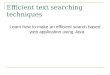 Advanced full text searching techniques using Lucene