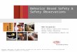 Behavior Based Safety & Safety Observations