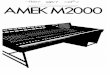 Amek m2000 User Manual