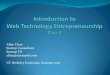 Class 4: Introduction to web technology entrepreneurship