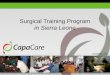 Surgical Training Program in Sierra Leone