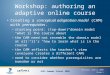 Outcome: authoring an adaptive online course