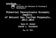 Potential Pennsylvania Economic Impacts of Natural Gas Tax/Fee Proposals, 2011–2015