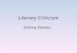 Literary criticism overview