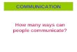 Communication - speaking esl