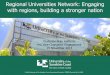 Mike Hefferan University of the Sunshine Coast: Regional Universities Network: Engaging with Regions, Building a Stronger Nation