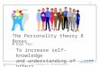 The Eight Boxes - a Personality theory