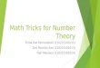 Math tricks for number theory (revision)