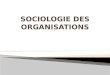 Sociologie des organisations 1